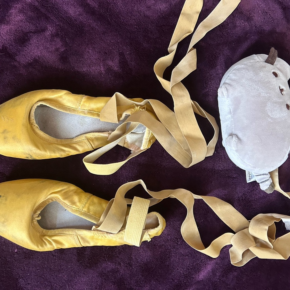 Bloch Girls ballet point shoes in Yellow